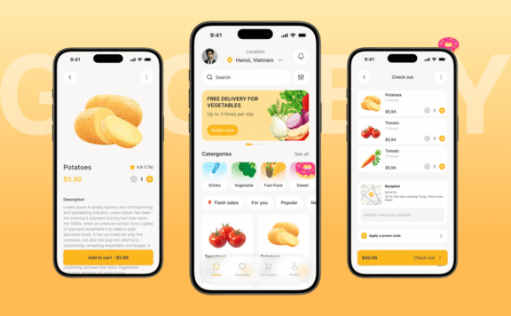 生鲜杂货移动应用APP UI KIT (FIG)