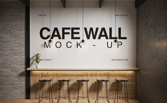 内部咖啡厅模型样机 (PSD)