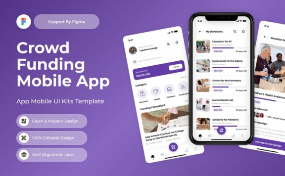 众筹移动应用APP UI KIT (FIG)