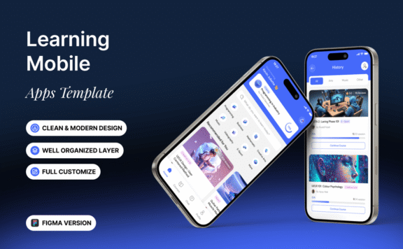 学习手机 – 应用APP UI KIT (FIG)