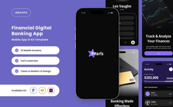 安全数字金融应用APP UI KIT (FIG,SKETCH,XD)