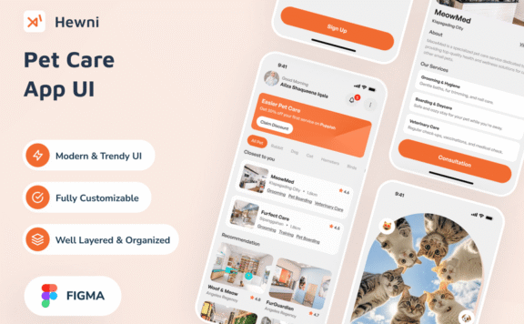 宠物护理 APP UI KIT (FIG)