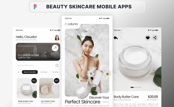 美容护肤手机应用APP UI KIT (FIG,PNG)
