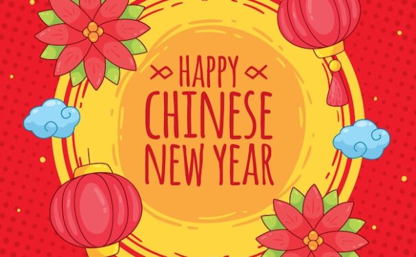 手绘农历新年背景装饰模板[ai,eps]