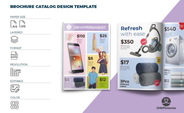 商店产品目录宣传册设计模板 (INDD)