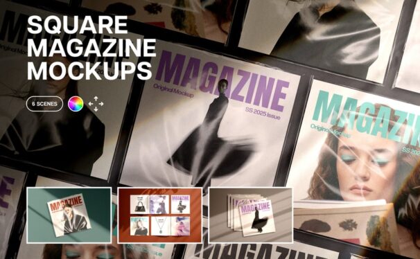 方形杂志样机 (PSD)