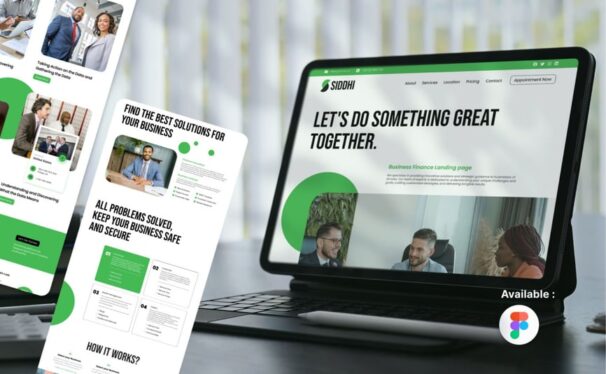 商业融资着陆页网页模板 (FIG)