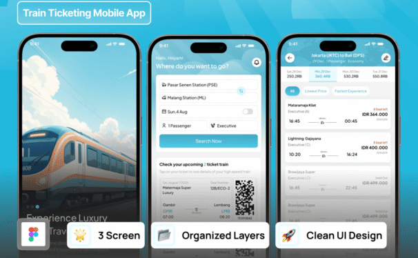 火车票务移动应用APP UI KIT (FIG)
