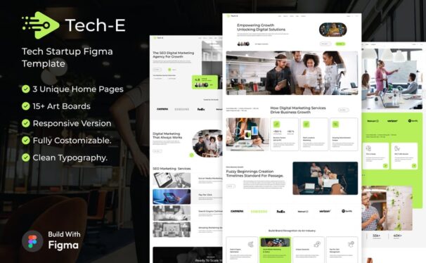 IT 启动服务FIGMA模板网页UI模板 (FIG)
