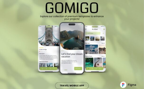 旅行移动应用APP UI KIT (FIG)