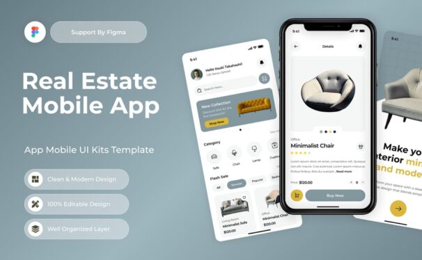 房地产移动应用APP UI KIT (FIG)