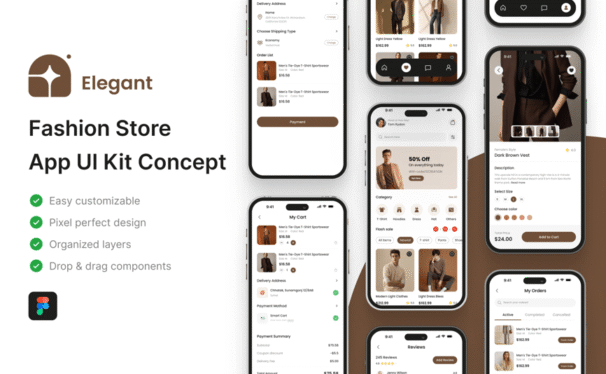 时尚商店应用APP UI KIT (FIG)