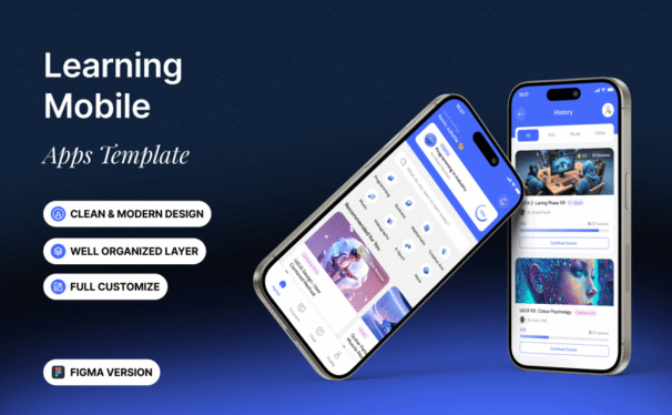 学习手机 – 应用APP UI KIT (FIG)