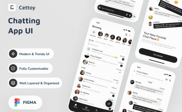 聊天应用APP UI KIT (FIG)