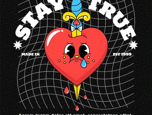 剑心表情印花图案服饰设计矢量素材[ai,eps]