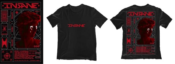 大卫雕像现代海报科技风格印花图案服饰设计矢量素材[eps]