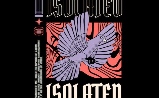 展翅鸽子印花图案服饰设计矢量素材[ai,eps]