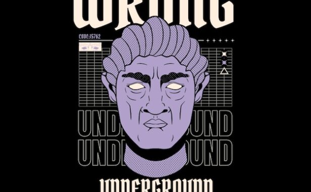 抽象雕塑头印花图案服饰设计矢量素材[ai,eps]