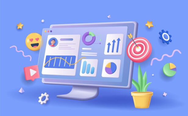 Web分析-3D插图 (AI,EPS,JPG,PNG,SVG)