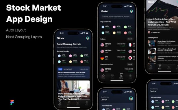 股市应用APP UI KIT (FIG)