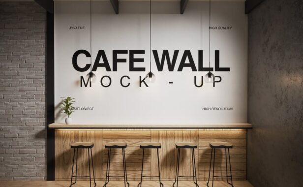 内部咖啡厅模型样机 (PSD)