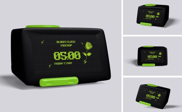 圆形闹钟模型样机 (PSD,PDF)