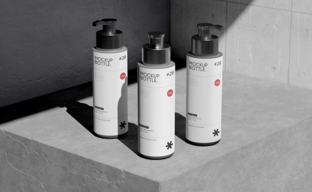 极简主义泵瓶模型样机 (PSD)