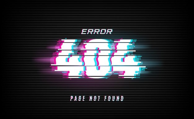 扭曲线条效果404错误页面插画[eps]