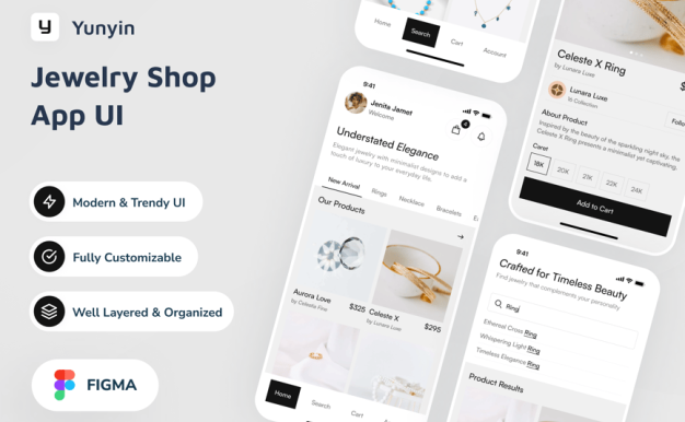 珠宝商店应用APP UI KIT (FIG)