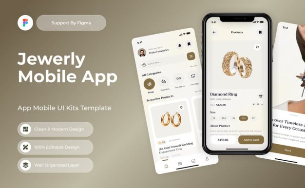 珠宝移动应用APP UI KIT (FIG)