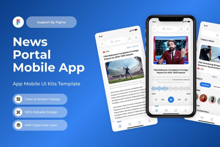 新闻门户移动应用APP UI KIT (FIG) – 蜜芽设计 – 优质平面设计资源素材免费下载