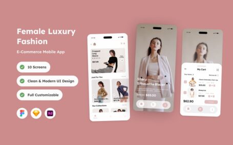 奢侈品时尚电子商务移动应用APP UI KIT (FIG,SKETCH,XD)