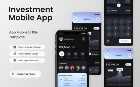 InvestEase – 投资移动应用APP UI KIT (FIG)