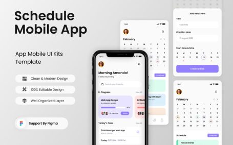 安排移动应用APP UI KIT (FIG)