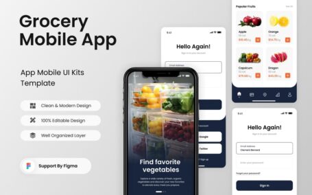 杂货移动应用APP UI KIT (FIG)