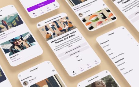 日期、关系、社交沟通和约会应用APP UI KIT (FIG,PSD,SKETCH,SVG,XD)