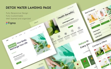 排毒饮品网站着陆页 (FIG)