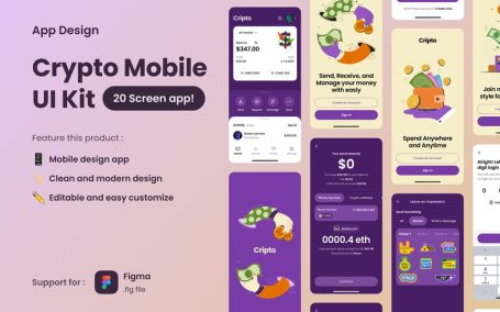 加密移动应用APP UI KIT (FIG)