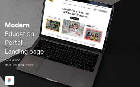 现代教育门户着陆页网页模版 (FIG)