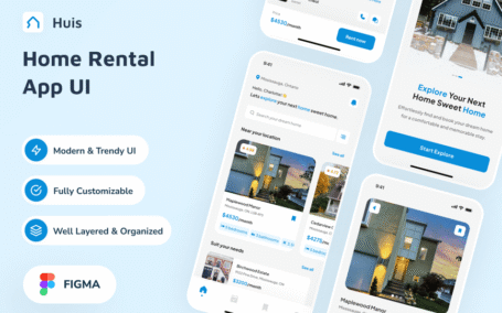 房屋租赁应用 APP UI KIT (FIG)
