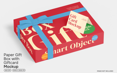礼品盒模型样机 (PSD)