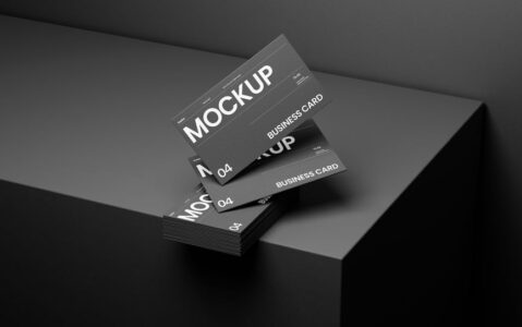 优雅的名片模型样机 (PSD)