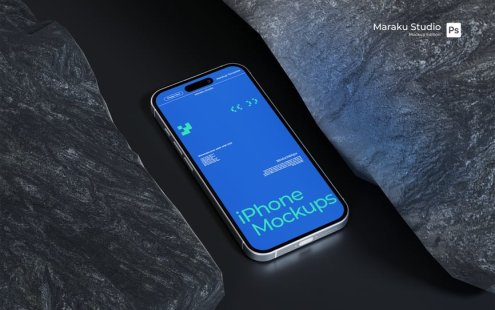 iPhone模型手机样机 (PSD)