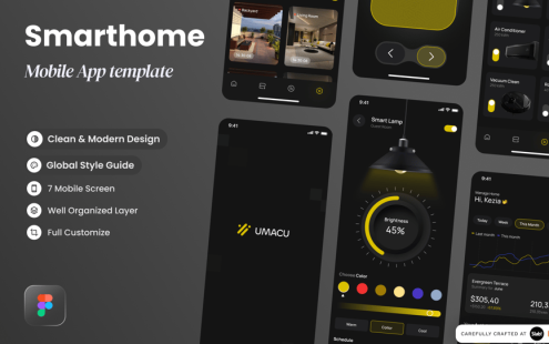 智能家居移动应用 APP UI KIT (FIG)