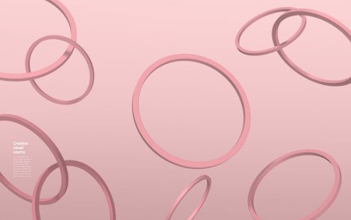 圆环圆圈创意视觉海报设计模板 (psd)