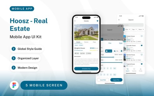 房地产移动应用APP UI KIT (FIG)