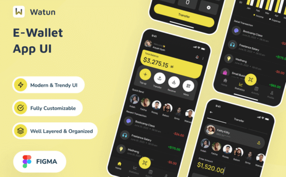 电子钱包网银应用APP UI KIT (FIG)