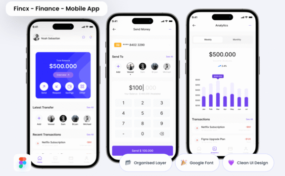 金融 – 移动应用 APP UI KIT (FIG)