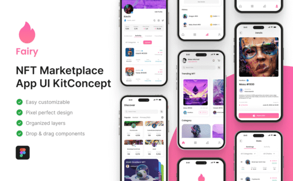 童话 –  NFT市场应用APP UI KIT (FIG)