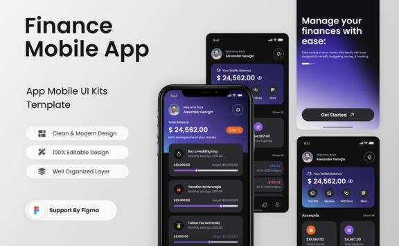 金融移动应用APP UI KIT (FIG)